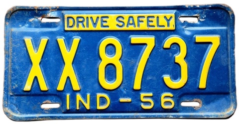 Indiana 1956 - tablica z USA