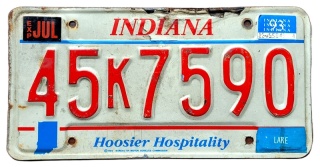 Indiana 1993 - tablica z USA