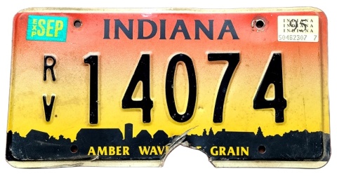 Indiana 1995 - tablica z USA