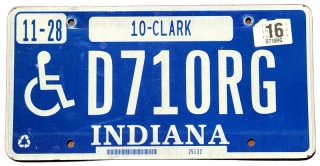 Indiana 2016 - tablica z USA