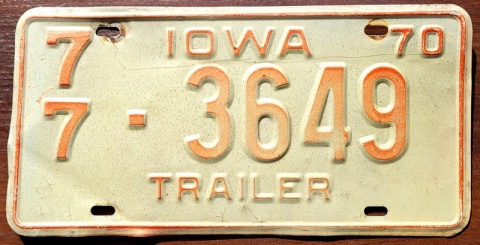 Iowa 1970 - tablica z USA