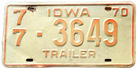 Iowa 1970 - tablica z USA