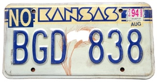 Kansas 1994 - tablica z USA
