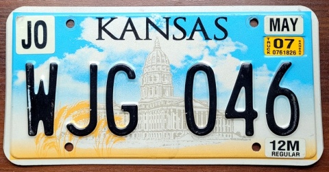 Kansas 2007 - tablica z USA