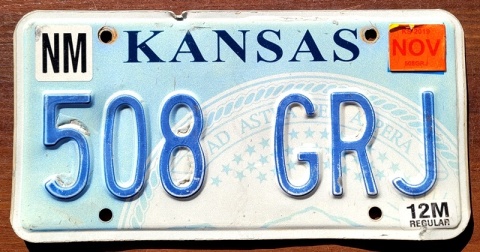 Kansas - tablica z USA