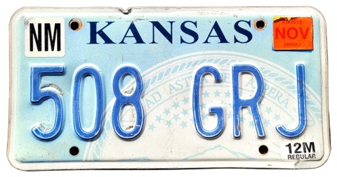 Kansas - tablica z USA