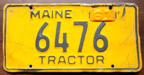 Maine 1961 - tablica z USA