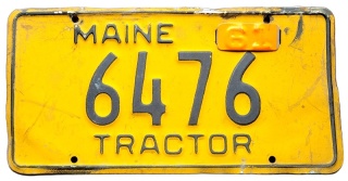 Maine 1961 - tablica z USA