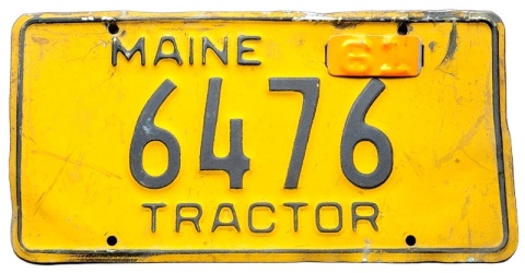 Maine 1961 - tablica z USA