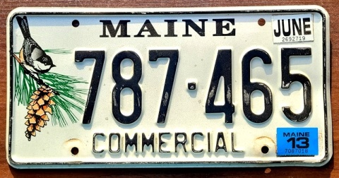Maine 2013 - tablica z USA