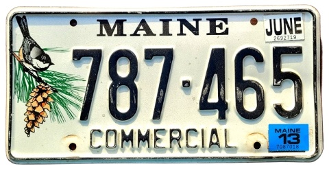 Maine 2013 - tablica z USA