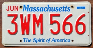 Massachusetts - tablica z USA