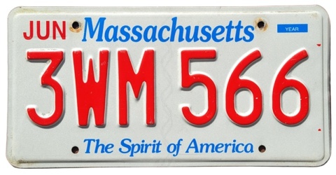 Massachusetts - tablica z USA
