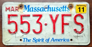Massachusetts - tablica z USA