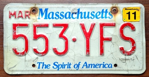 Massachusetts - tablica z USA