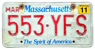 Massachusetts - tablica z USA