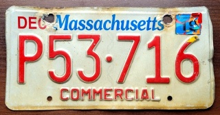 Massachusetts 2019 - tablica z USA