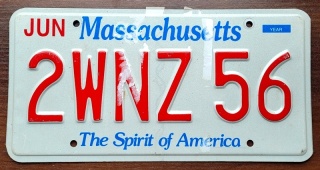 Massachusetts - tablica z USA