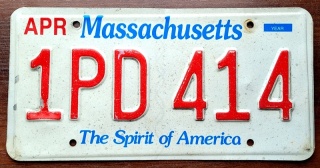 Massachusetts - tablica z USA