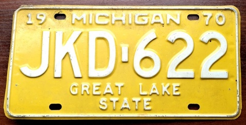 Michigan 1970 - tablica z USA