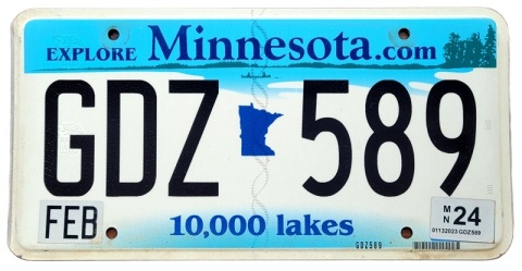 Minnesota 2024 - tablica z USA