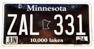 Minnesota 2024 - tablica z USA