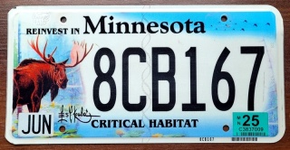 Minnesota 2025 - tablica z USA