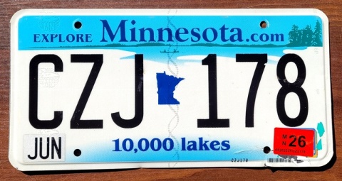 Minnesota 2026 - tablica z USA