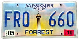 Mississippi 2010 - tablica z USA
