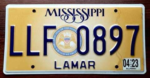 Mississippi 2023 - tablica z USA