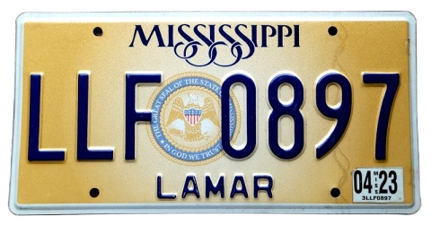 Mississippi 2023 - tablica z USA