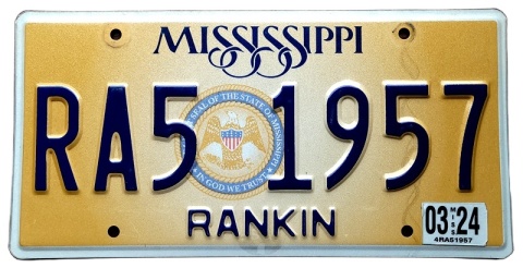 Mississippi 2024 - tablica z USA