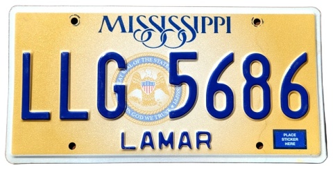 Mississippi - tablica z USA