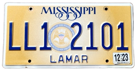 Mississippi 2023 - tablica z USA