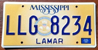 Mississippi - tablica z USA