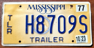 Mississippi 2023 - tablica z USA