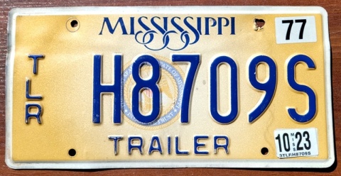 Mississippi 2023 - tablica z USA