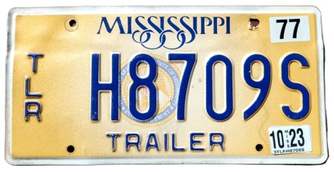 Mississippi 2023 - tablica z USA