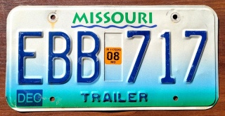 Missouri 2008 - tablica z USA