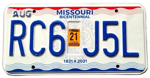Missouri 2021 - tablica z USA