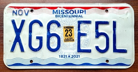 Missouri 2023 - tablica z USA