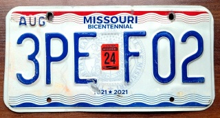 Missouri 2024 - tablica z USA
