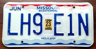 Missouri 2023 - tablica z USA