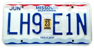 Missouri 2023 - tablica z USA