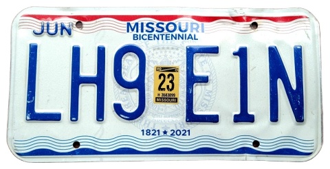 Missouri 2023 - tablica z USA