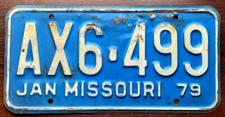 Missouri 1979 - tablica z USA