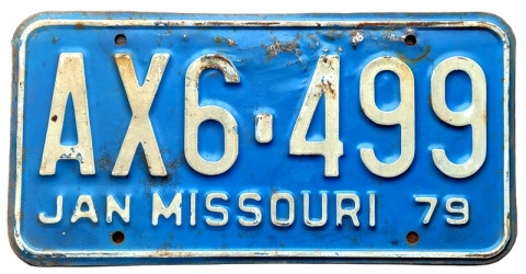 Missouri 1979 - tablica z USA