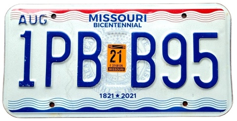 Missouri 2021 - tablica z USA