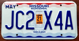 Missouri 2021 - tablica z USA