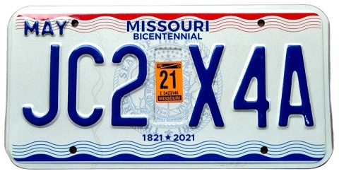 Missouri 2021 - tablica z USA